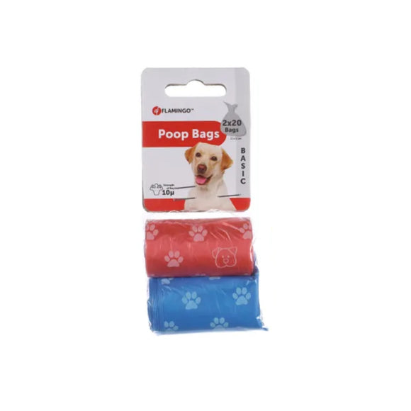 Flamingo Poop Bags – Colorful Leakproof Waste Bags, 2 Packs of 20, Odor-Blocking Design