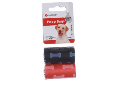 Flamingo Poop Bags – Colorful Leakproof Waste Bags, 2 Packs of 20, Odor-Blocking Design