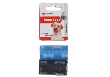 Flamingo Poop Bags – Colorful Leakproof Waste Bags, 2 Packs of 20, Odor-Blocking Design