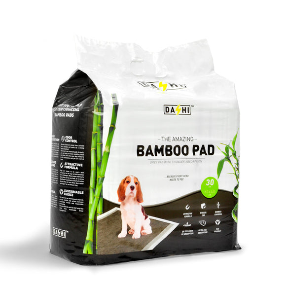 Dashi Bamboo Antibacterial Grooming Pads 60x40cm – Hygienic Activated Carbon, 30 Pack