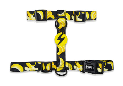 Dashi Eco Banana Back Harness – Adjustable Recycled Dog Harness with Banana Pattern, Small Size
