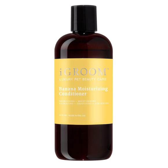 iGroom Banana Conditioner – Moisturizing Formula, Eases Undercoat Removal, 473ml