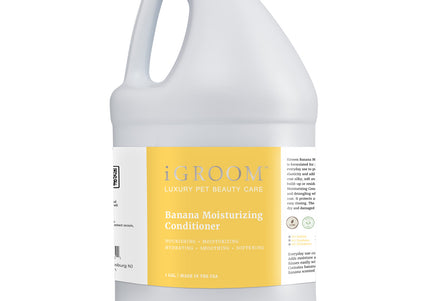 iGroom Banana Conditioner – Moisturizing Formula, Eases Undercoat Removal, 3.8L