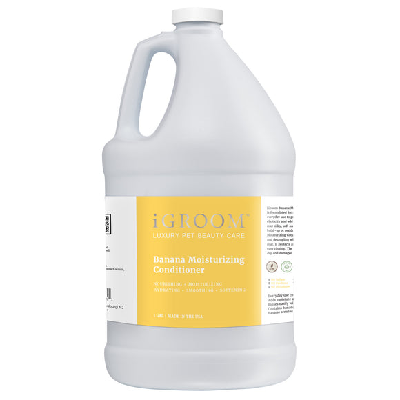 iGroom Banana Conditioner – Moisturizing Formula, Eases Undercoat Removal, 3.8L