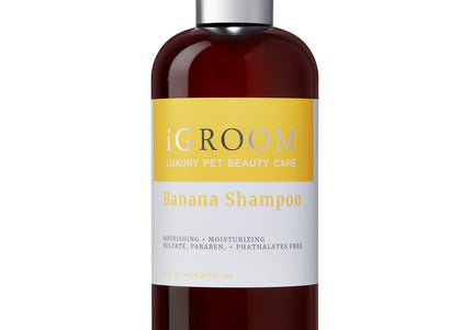 iGroom Banana Shampoo – Nourishing Moisturizing Concentrate, 1:8 Dilution, 473ml Bottle