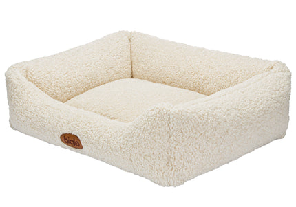 Biglo Fizzy Cream Lamb Bed – Plush Large Sofa-Style Pet Lounger, Soft and Supportive
