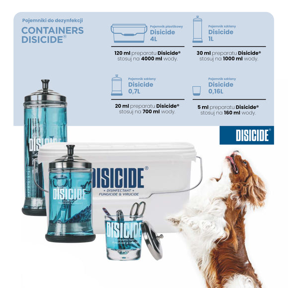 Disicide Disinfecting Plastic Bucket 4L – Durable Tool Cleaning Container with Lid