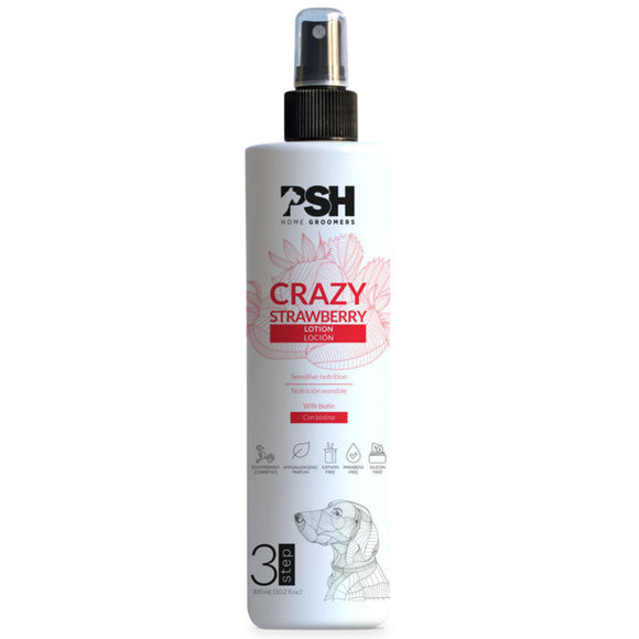 PSH Daily Beauty Crazy Strawberry Mist 300ml – Lightweight Leave-In Conditioner with Fruity Scent, Short Coat Formula
