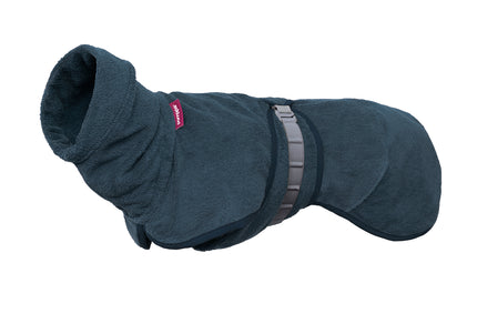 Bath Pomppa Midnight Cotton Dog Bathrobe – Ultra-Absorbent, Very Dark Teal, Size 60/65