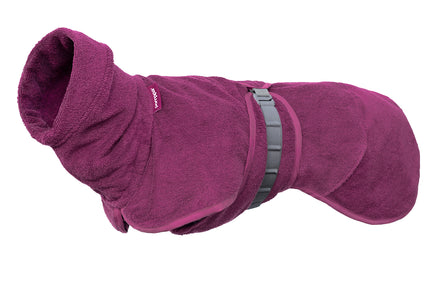 Bath Pomppa Plum Cotton Dog Bathrobe – Absorbent, Soft, Size 37/40