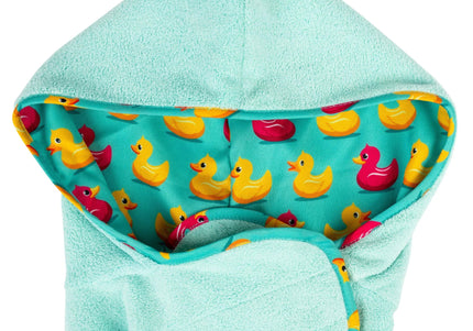 Max&Molly Ducklings Bathrobe – Soft Absorbent Microfiber Robe with Duck Pattern, Large Size