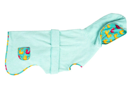 Max&Molly Ducklings Bathrobe – Soft Absorbent Microfiber Robe with Duck Pattern, Large Size