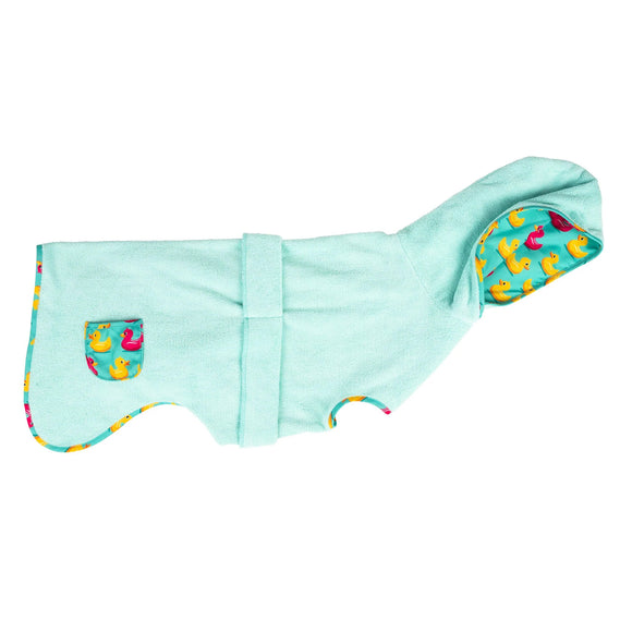 Max&Molly Ducklings Bathrobe – Soft Absorbent Microfiber Robe with Duck Pattern, Large Size