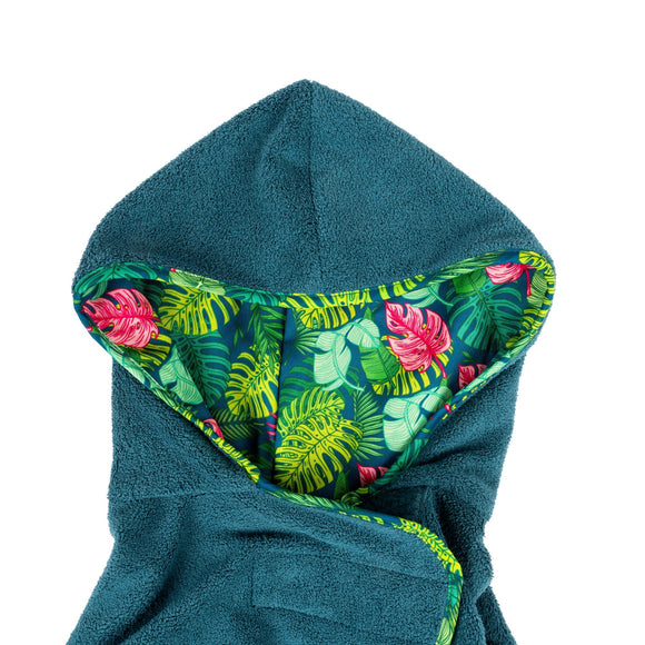 Max&Molly Tropical Pattern Dog Bathrobe – Soft, Absorbent Microfiber, Size Small