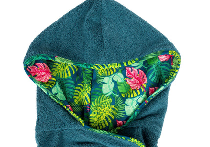 Max&Molly Tropical Pattern Dog Bathrobe – Soft, Absorbent Microfiber, Size Small