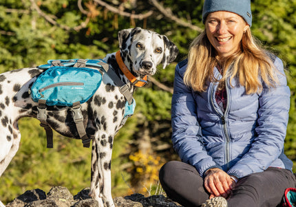 Kurgo Big Baxter Backpack 7.5L Blue – Adjustable Saddlebags, Durable Design for Large Breeds