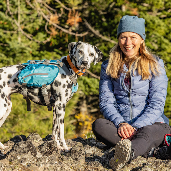 Kurgo Big Baxter Backpack 7.5L Blue – Adjustable Saddlebags, Durable Design for Large Breeds