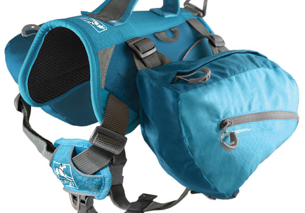 Kurgo Baxter Backpack 3.75L Blue – Adjustable Saddlebags, Lightweight and Durable Design