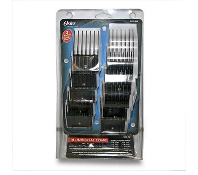 Oster Snap-On Blade Attachments Set – 10 Durable Plastic Guide Combs, Assorted Sizes