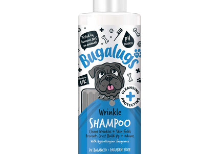 Bugalugs Wrinkle Shampoo – Chlorhexidine Formula, Gentle Skin Fold Cleanser, 250ml