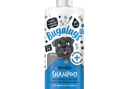 Bugalugs Wrinkle Shampoo – Chlorhexidine Formula, Skin Fold Care, 500ml Bottle