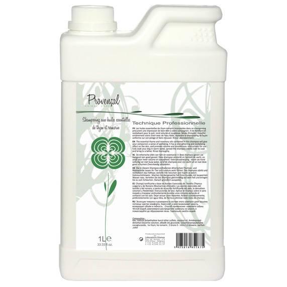 Diamex Provencal Thym-Romarin Soothing Shampoo with Rosemary and Thyme, Concentrated 1:8, 1L
