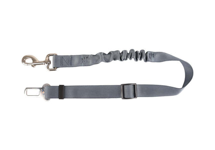 Flamingo Ruka Cushioned Dog Car Seat Belt – Medium Size, Adjustable, Gray