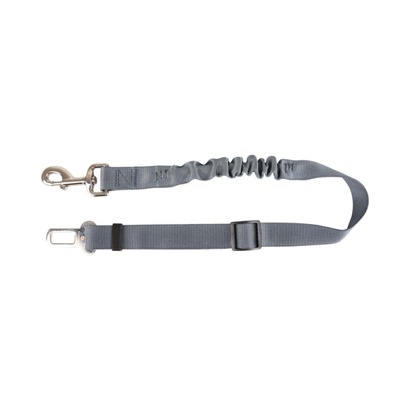 Flamingo Ruka Cushioned Dog Car Seat Belt – Medium Size, Adjustable, Gray