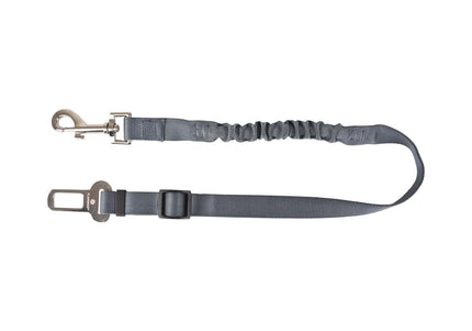 Flamingo Ruka Cushioned Dog Car Seat Belt – Medium Size, Adjustable, Gray