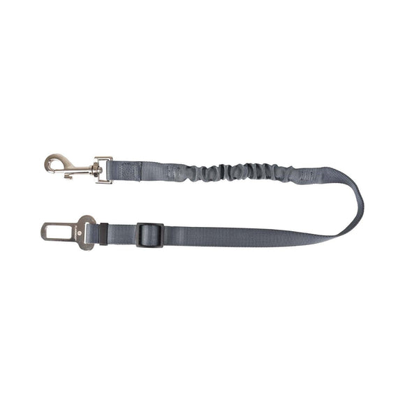 Flamingo Ruka Cushioned Dog Car Seat Belt – Medium Size, Adjustable, Gray