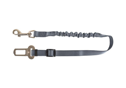 Flamingo Ruka Cushioned Dog Car Seat Belt – Medium Size, Adjustable, Gray