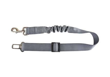 Flamingo Ruka Cushioned Dog Car Seat Belt – Medium Size, Adjustable, Gray