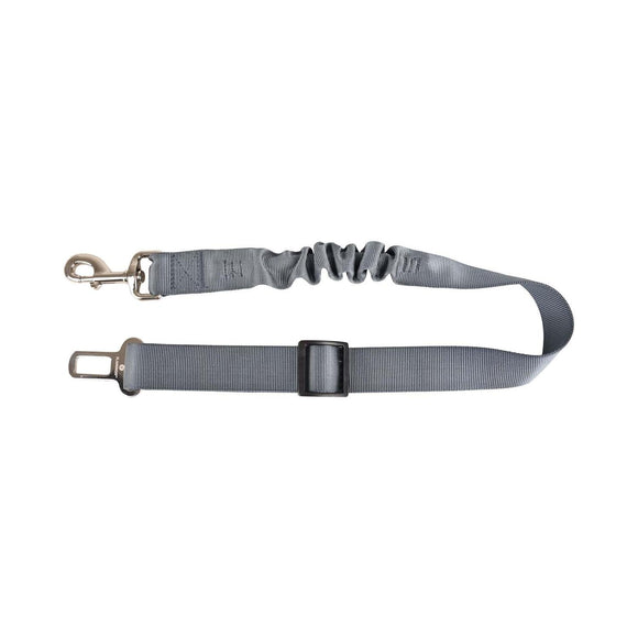 Flamingo Ruka Cushioned Dog Car Seat Belt – Medium Size, Adjustable, Gray