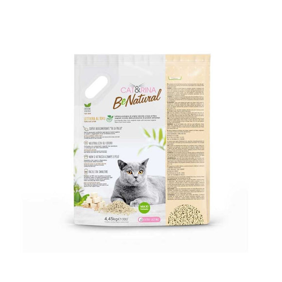 Cat&Rina BeNatural Tofu Litter Classic – Plant-Based Clumping Biodegradable Pellets, 10L Bag