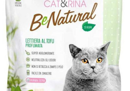 Cat&Rina BeNatural Tofu Litter Green Tea – Plant-Based Clumping Biodegradable Pellets with Fresh Scent, 5.5L