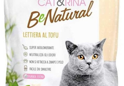Cat&Rina BeNatural Tofu Litter Classic – Plant-Based Clumping Biodegradable Pellets, 5.5L