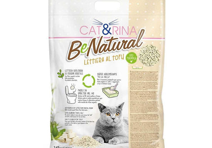 Cat&Rina BeNatural Tofu Litter Classic – Plant-Based Clumping Biodegradable Pellets, 6 x 5.5L