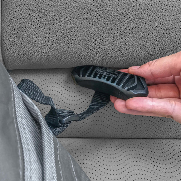 Kurgo Heather Bench Seat Cover – Waterproof Gray Car Protector, Durable and Easy to Clean