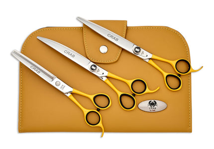 Geib Crab Scissors Set Level 1 – 7.5in Japanese Stainless Steel, 3-Piece Professional Kit