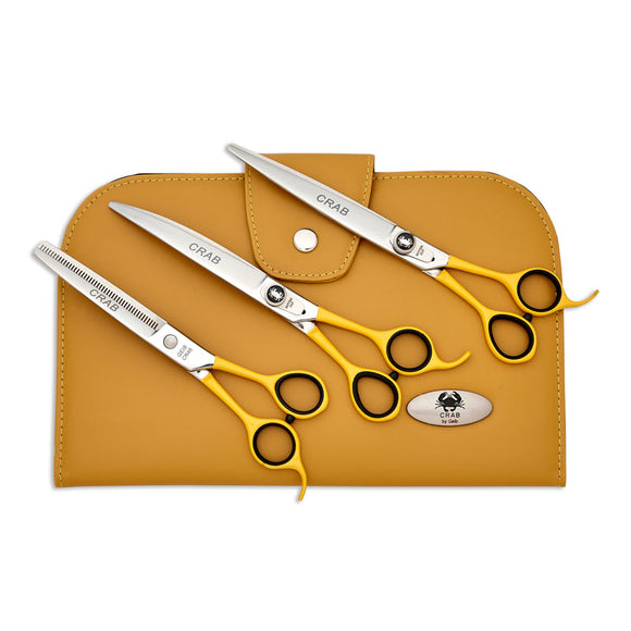 Geib Crab Scissors Set Level 1 – 7.5in Japanese Stainless Steel, 3-Piece Professional Kit