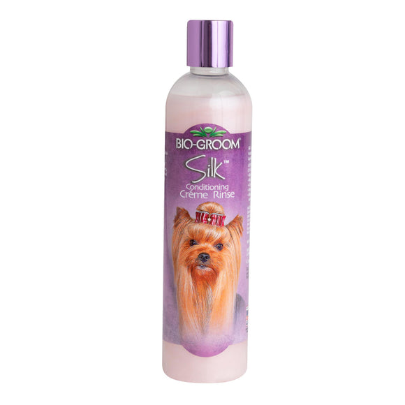 Bio-Groom Silk Creme Rinse Conditioner – Moisturizing Creamy Formula, 1:4 Concentrate, 355ml