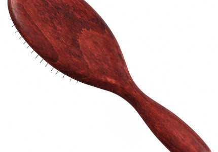 Blovi Red Wood Soft Pin Brush – Large Wooden Body, 21mm Ultra-Soft Metal Pins