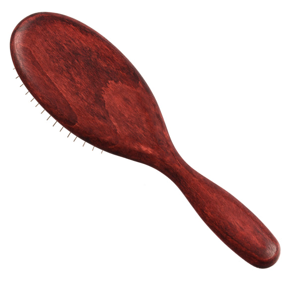 Blovi Red Wood Soft Pin Brush – Large Wooden Body, 21mm Ultra-Soft Metal Pins