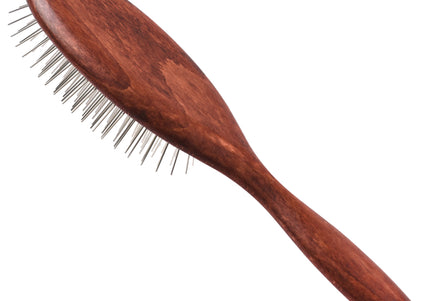 Blovi Red Wood Soft Pin Brush – Large Wooden Body, 21mm Ultra-Soft Metal Pins