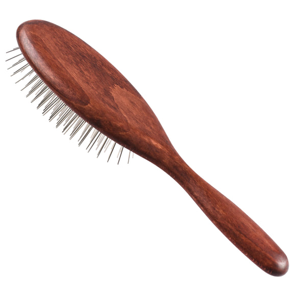 Blovi Red Wood Soft Pin Brush – Large Wooden Body, 21mm Ultra-Soft Metal Pins