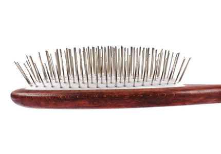 Blovi Red Wood Soft Pin Brush – Large Wooden Body, 21mm Ultra-Soft Metal Pins