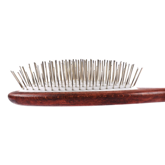 Blovi Red Wood Soft Pin Brush – Large Wooden Body, 21mm Ultra-Soft Metal Pins