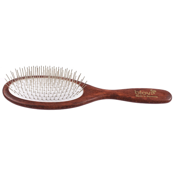 Blovi Red Wood Soft Pin Brush – Large Wooden Body, 21mm Ultra-Soft Metal Pins