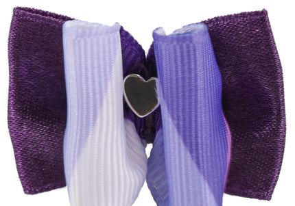Blovi Bow Exclusive Decorative Display Bow – Heart Accent, Elegant Purple Design