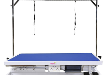 Blovi Callisto Pro Grooming Table – Electric Lift, Accessory Shelf, 125x65cm Anthracite Top